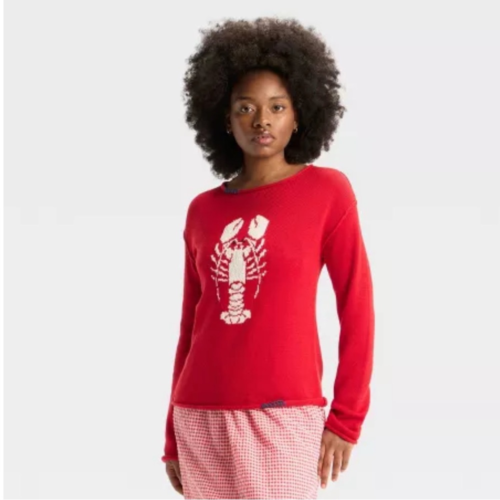Wild Fable Red Lobster Sweater